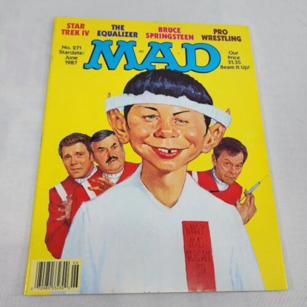 Mad Magazine # 271 June 1987 Star Trek IV Vulcan‎ Rare The Equalizer Fine+